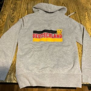Women’s Strauss Germany Deutschland Zip-Up Hoodie Sweatshirt, gray, size Large